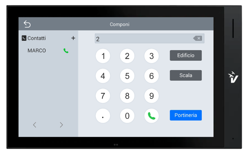 Monitor - funzione chiamate intercomunicanti
