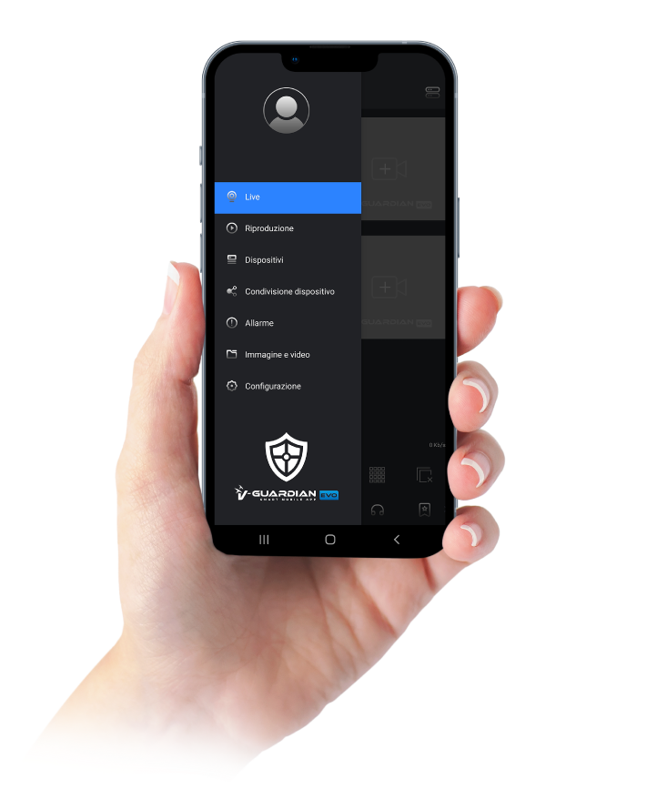 mockup app V-Guardian Evo VulTech Security